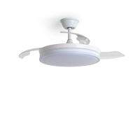 LEDKIA Ventilatore da Soffitto con Luce Silenziosa DC Pale retrattili Dalor