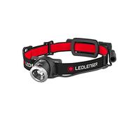 LED LENSER H8R - Torcia da testa a LED H8R, 600 lm, nera/arancione, batteria agli