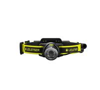 Ledlenser iH8R Torcia frontale LED professionale, supporto per casco e fondina per cintura inclusi, 600 lumen, batteria al litio 18650, ricaricabile, autonomia fino a 120 ore, cavo di ricarica USB