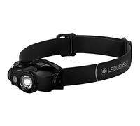 Ledlenser MH4 Torcia Frontale LED da Outdoor, Nera, Ricaricabile con Batteria, 400 Lumen, autonomia Fino a 35 Ore, Luce Rossa, Possibile Uso con 1 Batteria AA, clipmetallica, Caccia, Pesca