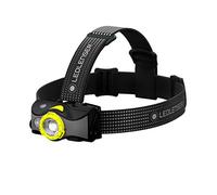 Ledlenser MH7 Torcia Frontale LED da Outdoor, Nera/Gialla, Ricaricabile con Batteria, 600 Lumen, autonomia Fino a 60 Ore, Luce Rossa, Possibile Uso con 2 batterie AA, Blocco per Il Trasporto