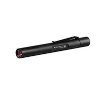 Ledlenser P4X Torcia a penna LED, 120 lumen, messa a fuoco regolabile, autonomia fino a 20 ore, robusto alloggiamento inmetallo, portata luminosa di 80m, clip di fissaggio, uso con 2 batterie AAA