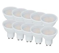 LEDLUX 10 Pezzi Lampade Led Faretto GU10, 10W 1000 Lumen, 110° Diffusore Opale Garanzia 5 Anni (Bianco Caldo 3000K)