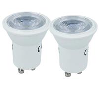 LEDLUX 2 Pezzi Mini Lampadine LED GU10 Ø35 mm, 2W 180lm, Fascio 38° Satinato, H46 mm (Bianco Freddo 6400K)