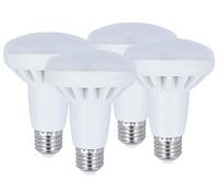 LEDLUX 4 Pezzi Lampada LED E27 R80 Riflettore Faretto Spot 9W 220V Bianco Freddo 6000K