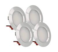 LEDLUX 4 Pezzi Mini Faretto Led Da Incasso Rotondo Slim 3W DC 12V 24V Foro 50mm
