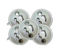 LEDLUX AP1022 5 Pezzi Portalampade GU10 220V Adattatore In Ceramica Per Lampada Led GU10