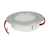 LEDLUX Mini Faretto Led Da Incasso Dimmerabile, Touch Dimmer On Off,DC 12V 24V 3W,Rotondo Foro 60mm (Argento Satinato, Bianco Neutro 4000K)