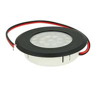 LEDLUX Mini Faretto Led Da Incasso Dimmerabile, Touch Dimmer On Off,DC 12V 24V 3W,Rotondo Foro 60mm (Nero, Bianco Neutro 4000K)