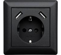 LEDmaxx USB1002 1 parte Presa di corrente per montaggio a filo con USB, Protez
