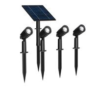 Ledme Roxi Kit di 4 Faretti Solari LED con Spike 3000K
