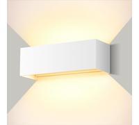 ledmo 30W Applique da Parete Interno/Esterno Angolo Regolabile del Fascio su e giù Lampada da Parete 3000K Bianco caldo IP65 Impermeabile Bianco Applique Esterno