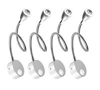 ledmo lampada da Comodino da Parete 4 Luci Collo di Cigno Luce 3W 3000K Bianco Caldo