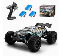 Ledovan 70 km/h, auto radiocomandata senza spazzole per adulti, 1:16, 4 WD RC Truck con luce, alta velocità, off-road, impermeabile, 3 batterie ricaricabili (blu)
