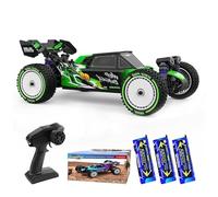 Ledovan Auto radiocomandata senza spazzole, 1:12, impermeabile, 2,4 GHz All Terrain RC Buggy per adulti, 4 WD ad alta velocità Offroad RC Monster Truck, 3 batterie (verde)