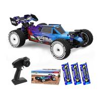 Ledovan Auto radiocomandata senza spazzole, 1:12, impermeabile, 2,4 GHz All Terrain RC Buggy per adulti, 4 WD ad alta velocità Offroad RC Monster Truck, 3 batterie (blu)