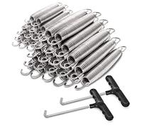 Ledph Molle per Tappeto Elastico, 88 100 116 130 140 165 178 210 mm Molle Trampolino, Pezzi di Ricambio per Tappeti Elastici da Giardino, Molle in Acciaio Zincato Galvanizzato,10cm,40PCS