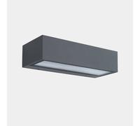 LEDS-C4 Applique da esterni LED Nemesis, grigio, larghezza 19,5 cm LEDS-C4