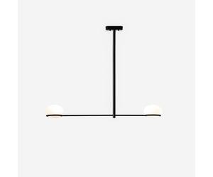 LEDS-C4 Coco Lampada a sospensione doppia, nera, lunghezza 110 cm LEDS-C4