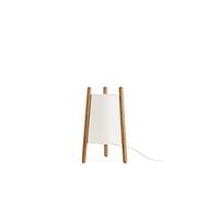 LEDS·C4 Lampada da Tavolo in Legno Naturale E27 - Design Moderno per Interni, Luce Decorativa Versatile, Schermo Tessile Bianco, Ideale per Soggiorni e Camere da Letto