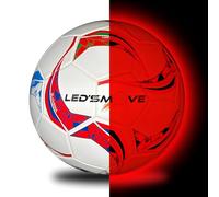 LED'S MOVE - Pallone da calcio luminoso a LED - Pallone da calcio luminoso con luce - Glow in The Dark - Giocattolo luminoso - Palloncino luminoso misura 5 - Modello LS2 tradizionale (Traditional)