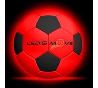 LED'S MOVE - Pallone da calcio luminoso a LED - Pallone da calcio luminoso con luce - Glow in The Dark - Giocattolo luminoso - Palloncino luminoso misura 5 - Modello LS2 tradizionale (Europe)