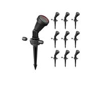 10x faretti da giardino con picchetto a terra PIRK per esterni IP44 nero 1x GU10