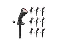 10x faretti da giardino con picchetto a terra PIRK per esterni IP44 nero 1x GU10 [EEK: C]