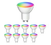 10x lampadine GU10 LED RGB PAR16 bianco caldo - bianco freddo (2900 - 6200 K) [EEK: F]