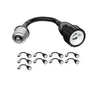 ledscom.de 10 pezzi E27 a collo d'oca per GU10, nero