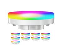 ledscom.de 10 pezzi GX53 LED RGB, bianco caldo - bianco freddo (2900-6100 K), 6,6 W, 670lm, 107°, Smart Home, WLAN, Alexa, opaco