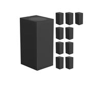 ledscom.de 10 pz. applique ALSE per esterni, IP54, up/downlight, nero opaco, angolare, 2x GU10 max. 35W