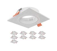 ledscom.de 10 pz cornice da incasso a soffitto KUN, angolare, orientabile, bianco