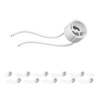 ledscom.de 100 pezzi Presa GU10, ceramica, bianco, 230V AC, max. 25W