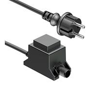 ledscom.de 10W LED trasformatore di alimentazione/trasformatore per sistema plug-in NEMO, spina, 12V AC, nero, IP65