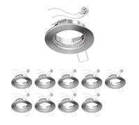 ledscom.de 10x cornice da incasso a soffitto FERE cornice da incasso cromata opaca (LED/alogena/MR16/50mm) incl. presa GU5.3