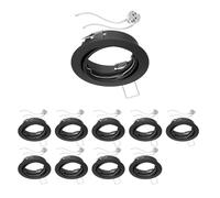 10x telaio di montaggio a soffitto FERE rotondo girevole nero opaco