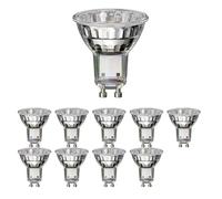 ledscom.de 10x GU10 LED, PAR16, bianco (4000 K), 2,1 W, 206lm, 118°, specchio riflettente (argento)