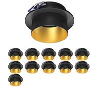 ledscom.de 12x cornice da incasso a soffitto KRON, rotonda, nero/oro opaco