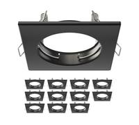 ledscom.de 12x cornice da incasso a soffitto RIR, angolare, nero opaco
