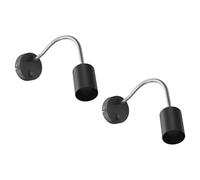 ledscom.de 2 lampade da lettura/applique WAIKA, collo di cigno, interruttore, nero opaco, 1 attacco GU10 max. 60 W