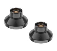 ledscom.de 2 lampade da soffitto/portalampada ELEKTRA, porcellana, nero lucido, 1x E27 max. 300 W
