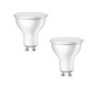 ledscom.de 2 lampadine LED GU10, PAR16, bianco caldo (2800 K), 0,5 W, 49 lm, 100°, opache
