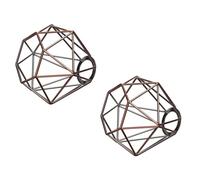 ledscom.de 2 pezzi paralume a gabbia, bronzo, E27 / E14, 160mm Ø
