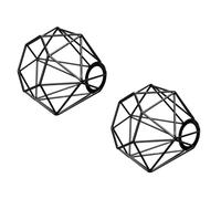 ledscom.de 2 pezzi paralume a gabbia, nero, E27 / E14, 160mm Ø