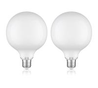 ledscom.de 2 pezzi E27 lampadina LED, G125, bianco caldo (2700 K), 4 W, 550lm, vetro smerigliato extra opaco