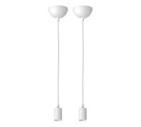 ledscom.de 2 pezzi lampada a sospensione DORI, bianco opaco, 1x E27 max. 60W
