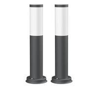 ledscom.de 2 pezzi luce di percorso/bitta PORU per esterni, IP44, 39 cm, antracite, 1x E27 max. 40W