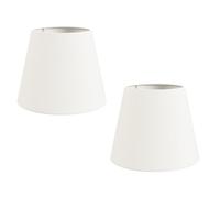 ledscom.de 2 pezzi paralume, lino, tessuto, tessuto, bianco, 200mm Ø