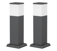 ledscom.de 2 pezzi POLLY luce di dissuasione per esterni, 35cm, antracite, incl. lampadina G9, 596lm, bianco
